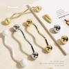 Cabinet Pulls Handle Zinc Alloy Closet Door Shake Hands Modern Simple Drawer Cupboard Solid for Drawer Wardrobe, with Screws