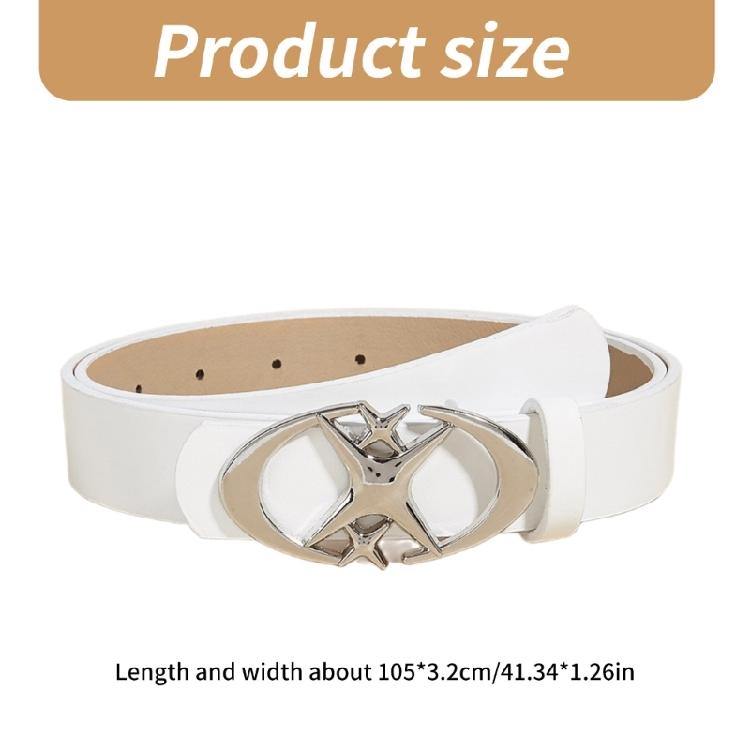Fashion Moon Star Belt Woman Waist Decors Pants Belt Simple Skinny Belt Jeans Waistband Decorative Belt for Casual Wear