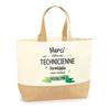 Tote Bag - PLANETEE - Unforgettable Technician - Jute - Printed In France - Sturdy Handles