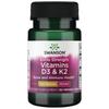 Swanson Extra Strength Vitamin D3 & K2 2-In-1 Formula Veg Capsules Swanson Vitamin D3 Cholecalciferol Vitamin K2 1 Pcs