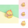 Flame Charming Cartoon Log Shaped Brooch Vibrant Enamel Pin For Unique Style Decoration