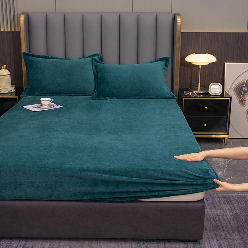 

Щільний і теплий набір простирадл з молочного оксамиту для односпального ліжка - включає чохол для матраца та наволочку для зимового затишку Pair of Pillowcases