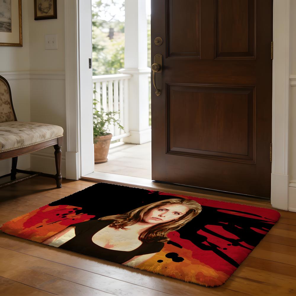 Buffy The Vampire Slayer Classic Movie Floor Mat Soft Flannel Absorbent Mat Non-Slip Rug Home Bedroom Bathroom