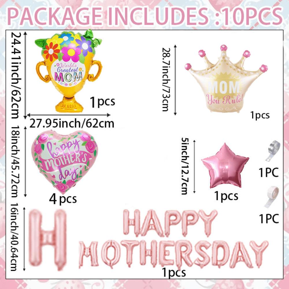 

10pcs Mother s Day-themed Balloon Set Is Perfect for Decorating Mother s Day Celebrations Birthday Parties and Bridal Showers SMT717-10pcs