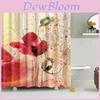 Fabric Bathroom Waterproof Shower Curtain Sheer Panel Decor 12 New Hooks