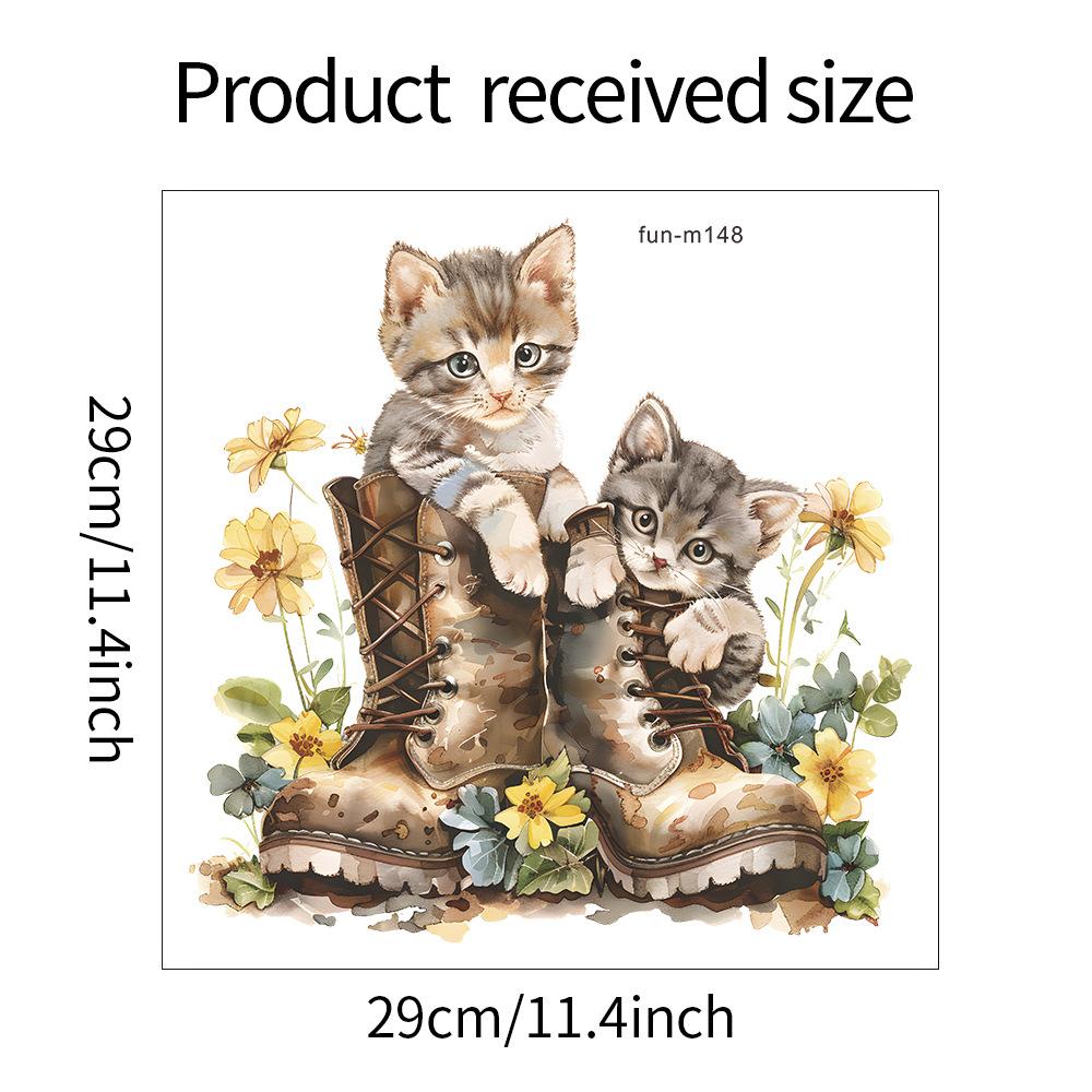 Fun-m148 Shoes Cat Sunflower Toilet with Bathroom Bathroom Decorative Wall Sticker