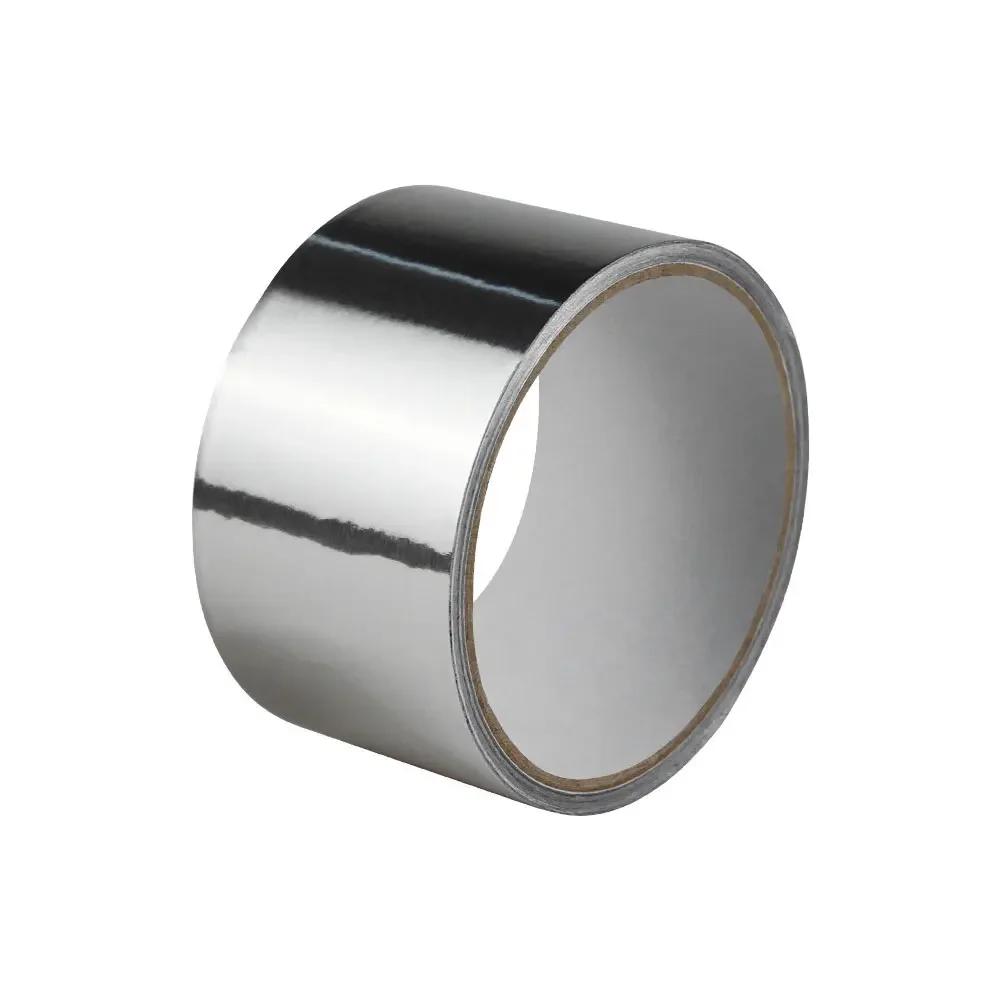 

Высокотемпературная алюминиевая фольга лента Кухонная труба ремонт Самоклеящаяся уплотнительная фольга Теплоизоляция Герметичные ленты 48mm&10m серебряный