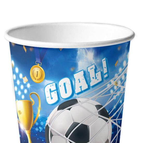 Futbol Doğum Günü Partisi Süslemeleri Seti Futbol Parti Malzemeleri Tabaklar Peçeteler Bardaklar Balonlar Afiş Masa Örtüsü ile Futbol Temalı Doğum Günü Partisi Paketi