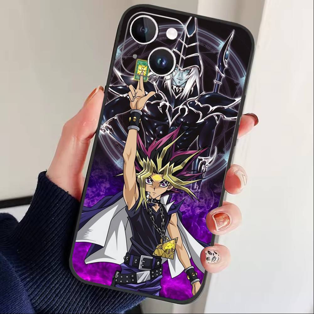 

Dark Magician-Yugi Muto Phone Case For iPhone17,16,15,14,13,12 Plus,Max Soft Silicone Black Cover iPhone14Plus