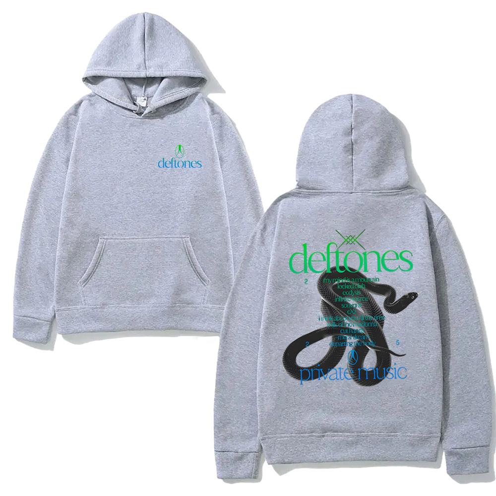 Private Music Tracklist HOODIE Deftones Singer's Same Style High Quality Harajuku Moletom with Hooded Fleece Comfortable Hoody