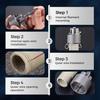 Integrated Internal & External Pipe Threading Tool (1/2'' & 3/4'' Dies)–Electric Drill Compatible Pipe Threader Plumbing Repair