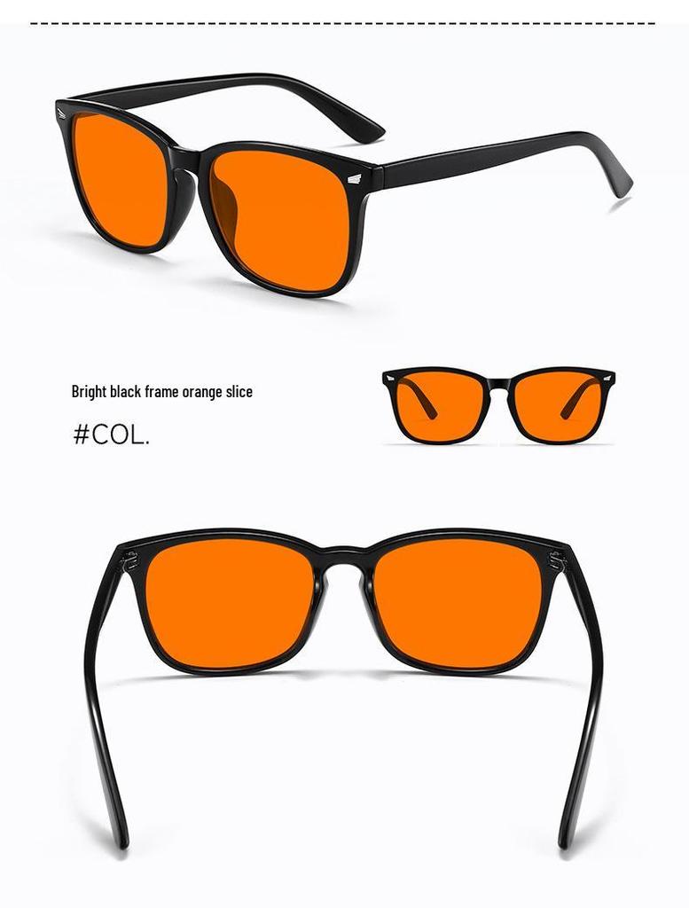Light-Enhancing Sleep-Aid Glasses: Blue Light Blocking, Reflective Coating, Anti-Blu-Ray, Anti-Radiation, Melatonin Support, TR Frame.