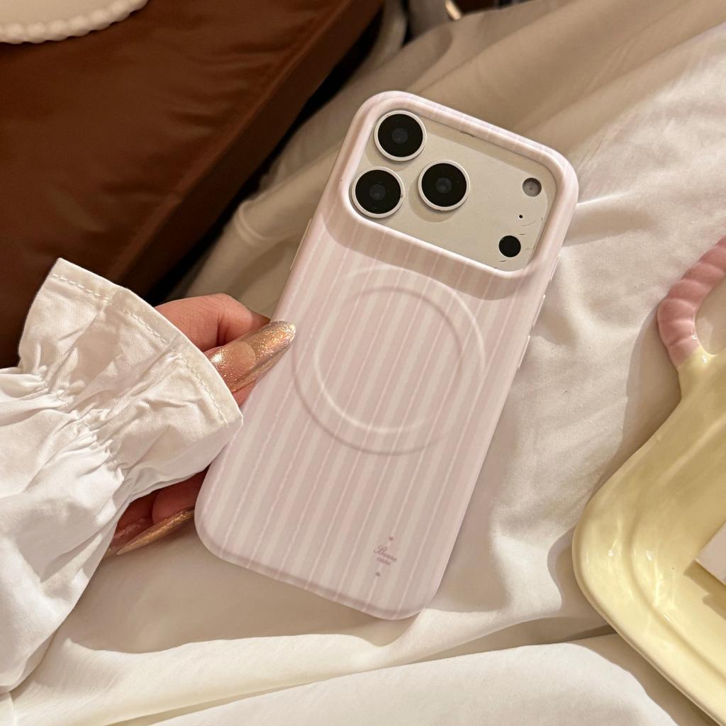 Magnetic Suction Bracket Is Suitable for Iphone17pm Mobile Phone Case Apple 16 Soft Film 13 Stars Striped 17 Korean Matte