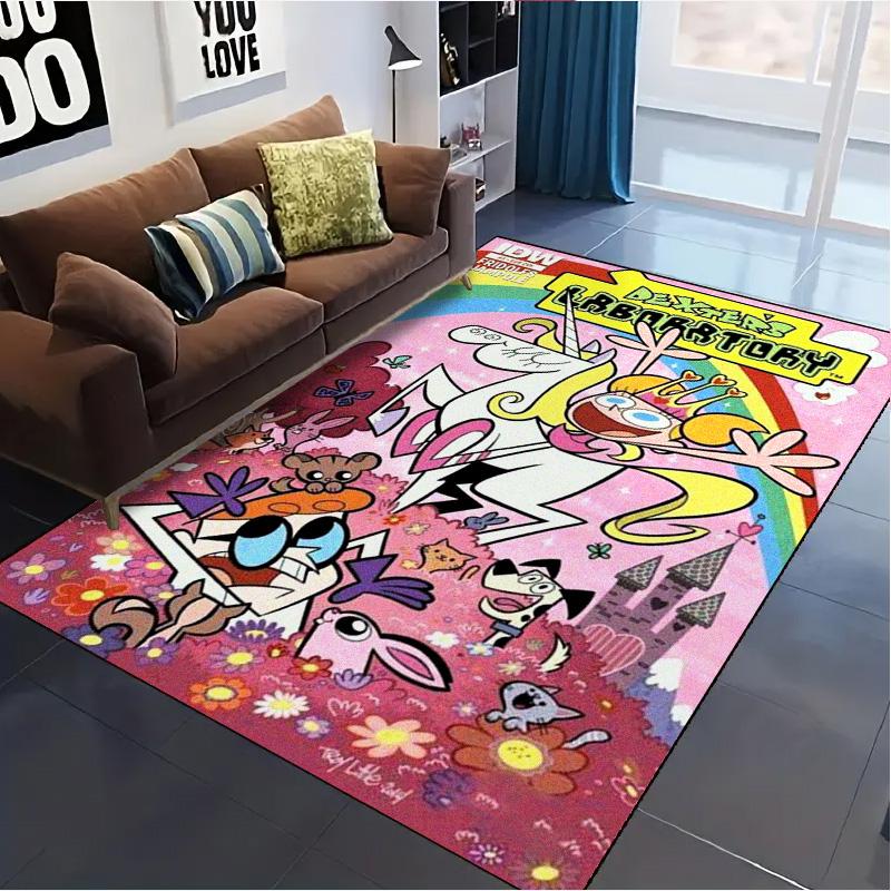 Dexter 's laboratory Carpet Rug for Living Room Bedroom Home Sofa Decoration,Kids play Non-slip Floor Mat