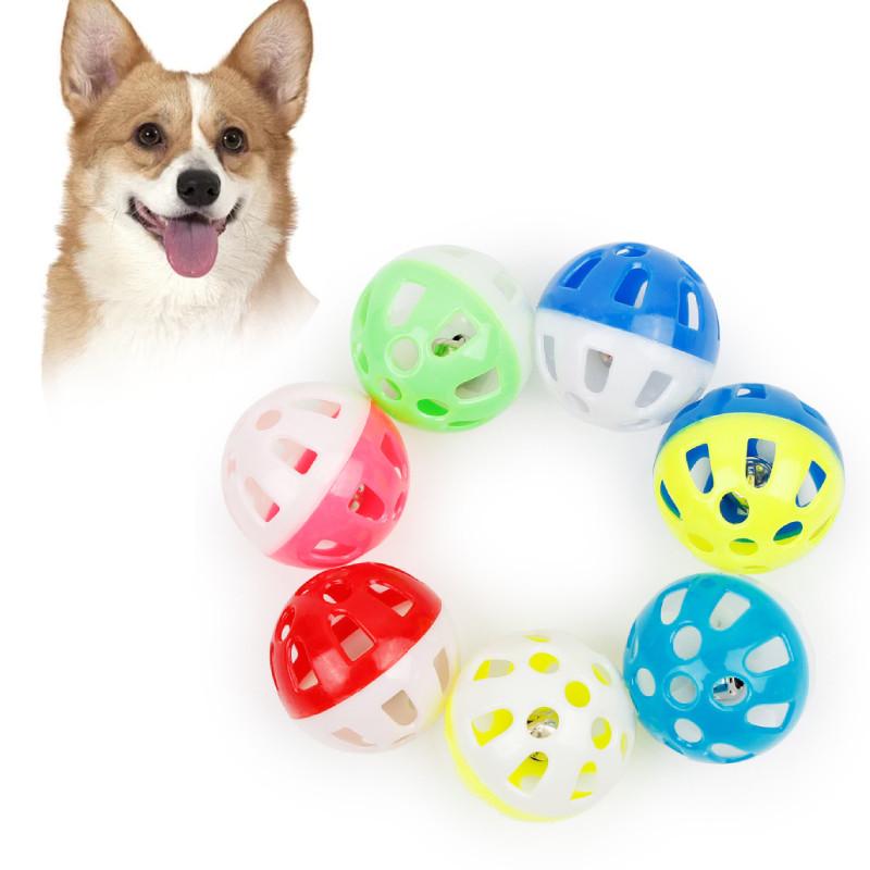 Cat Plastic Fun Bell Ball Toy Randomly Colored Lightweight For Entertainment Pet