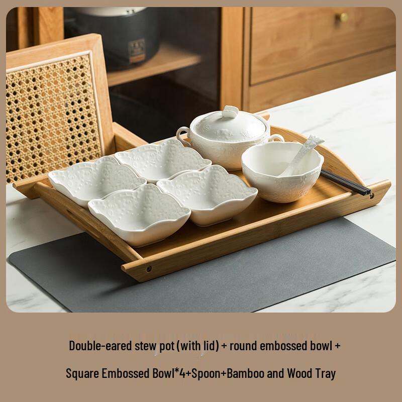 KANGMO Ceramic Confinement Meal Tableware Set
