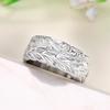 Huitan Carved Leaf Pattern Finger Ring for Women Unique Design Wedding Band Accessories  Color New Trendy Ladies Jewelry