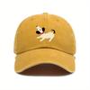Festive Vintage Baseball Cap with Adorable Puppy Design  Perfect for Outdoor Fun and