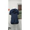 Women's fashionable loose large pocket pocket summer short-sleeved hooded T-shirt