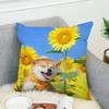 Pillowcase 45*45 Shiba Inu Pillow Cases For Bed Chair Cushion Cover 45X45Cm Fall Decoration Decorative Pillows Lounge Chairs