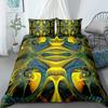 Copripiumino Astratto Matrimoniale/Queen Size Moderno Gotico Semplici Tratti Viso Set Biancheria da Letto Arte Astratta 2/3 Pezzi Copripiumino in Poliestere