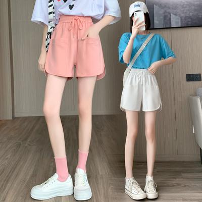 Sport Shorts for Women In Summer Women's Casual Wide-leg Pants, Wearing High Waist, Slimming A-line Sweet Three-point