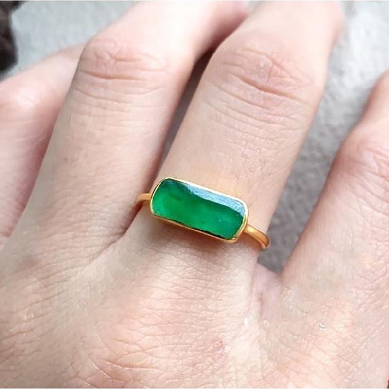 New Original Designer Craft Natural Chalcedony Opening Adjustable Ring Retro Light Luxury Exquisite Charm Women'S  Jewelry