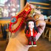Anime Q Version Demon Slayer PVC Keychain Cute Nezuko Agatsuma Zenitsu Character Bag Pendant Car Anime Accessories Keychain