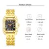 Golden Business Casual Light Luxury High-end All-match Steel Band Men's Quartz Watch, Suitable for Christmas and Halloween Gifts