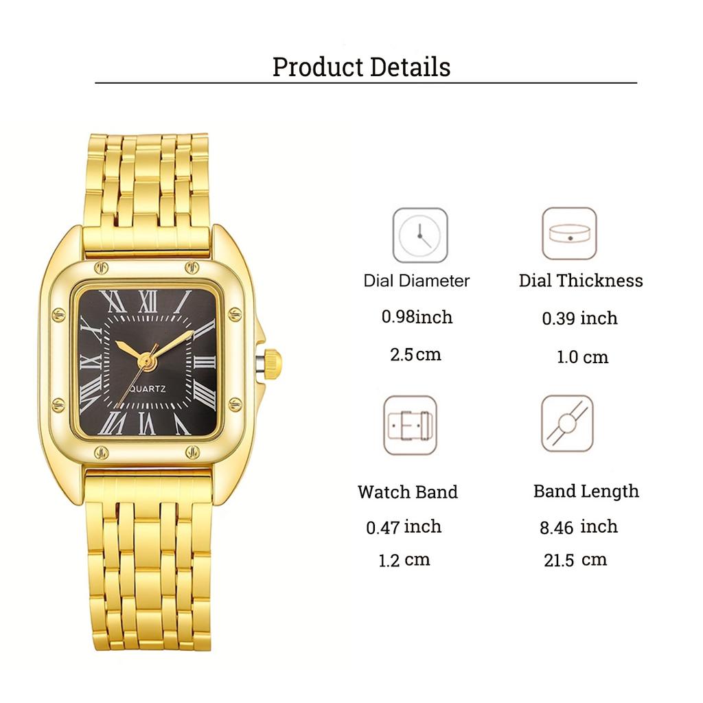 Golden Business Casual Light Luxury High-end All-match Steel Band Men's Quartz Watch, Suitable for Christmas and Halloween Gifts