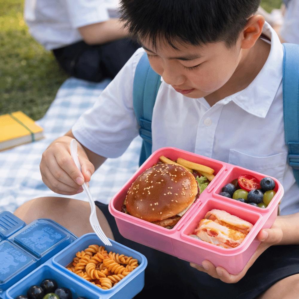 Lebensmittelechte Cartoon-Brotdose Auslaufsichere Snackbox Tragbarer Behälter Picknick-Koffer Mikrowellengeeignet