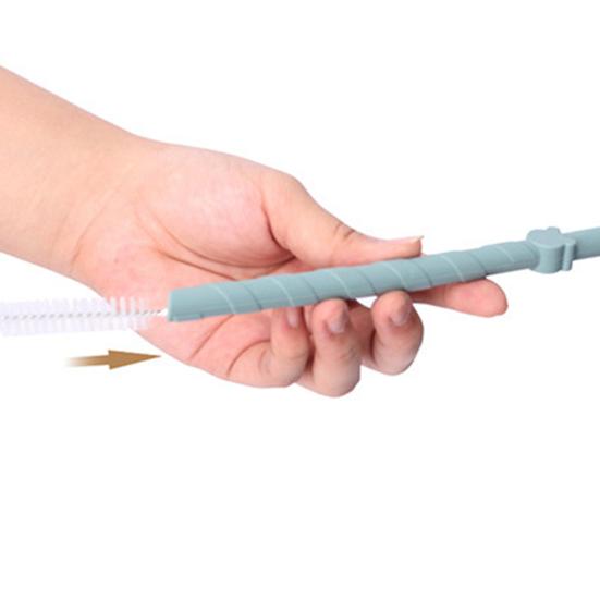 1 Set Silicone Straw Heat-resistant Reusable Cartoon Straws Eco-friendly Food-grade Drinking Water Straw for Kids