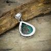 Tibetan Turquoise Gemstone 925 Sterling Silver Jewelry Pendant 2.05" M-38