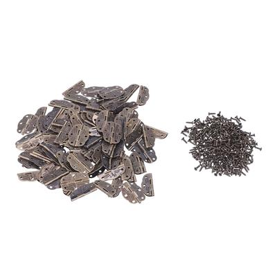 100PCS Box Hinges Mini Portable Corrosion Resistance Durable Iron Sheet Wooden Box Hinge