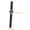 Mikinona Arabic Numeral Watch with Alloy Case and Synthetic Leather Strap, Constellation Design, ...