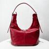 Moto & Biker rivet decoration croissant bags for luxury designer women's bags and purses new in vintage shoulder crossbody