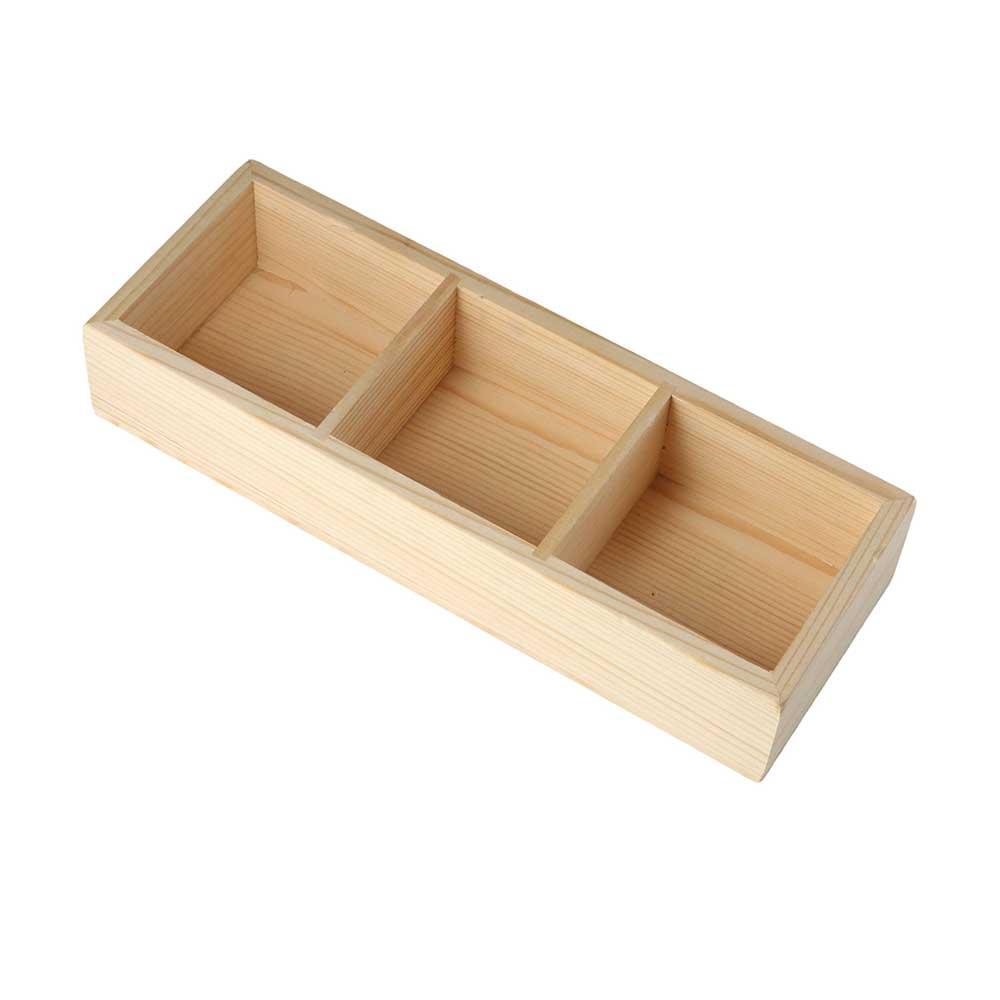 Wooden Coffee Holder Condiment Packet Dispenser Decorative Flower Pot Pantry