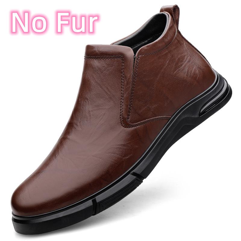 

Модные мужские повседневные туфли из натуральной кожи с высоким верхом, удобные мужские мотоциклетные ботинки, мужские зимние плюшевые ботинки для снега, мужские кроссовки с боковой молнией 44