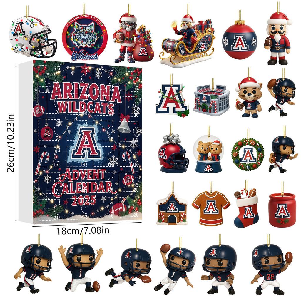Christmas Countdown Calendar With Animal Themed Acrylic Ornaments For Holiday Decor And Gift Giving