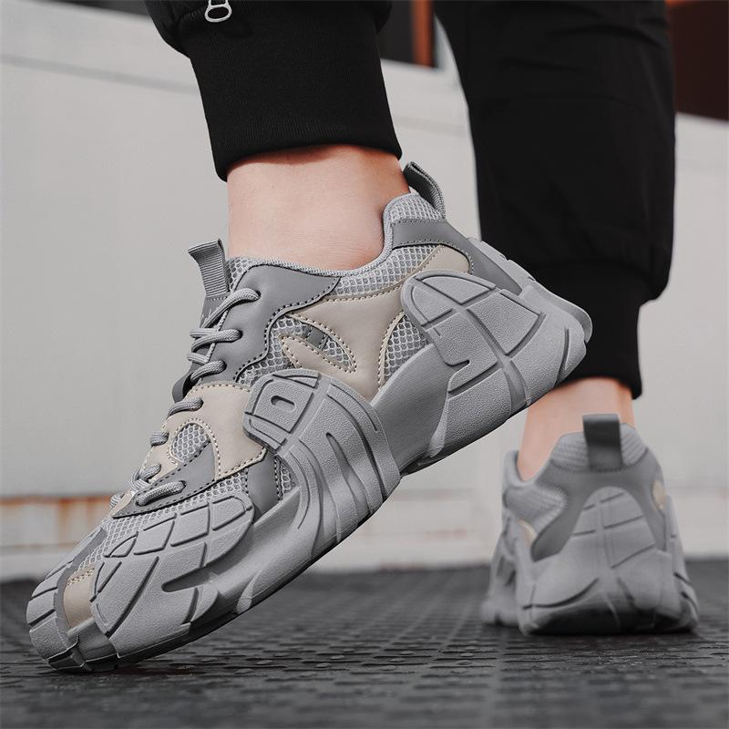 Men's shoes new summer breathable sports and leisure shoes men's outdoor mesh shoes platform-soled personalized mecha shoes trendy shoes