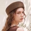 Casquette Beret en Paille Tressée pour Femme Respirante Légère Style Français d'Été Casquette Plate Chapeau de Soleil