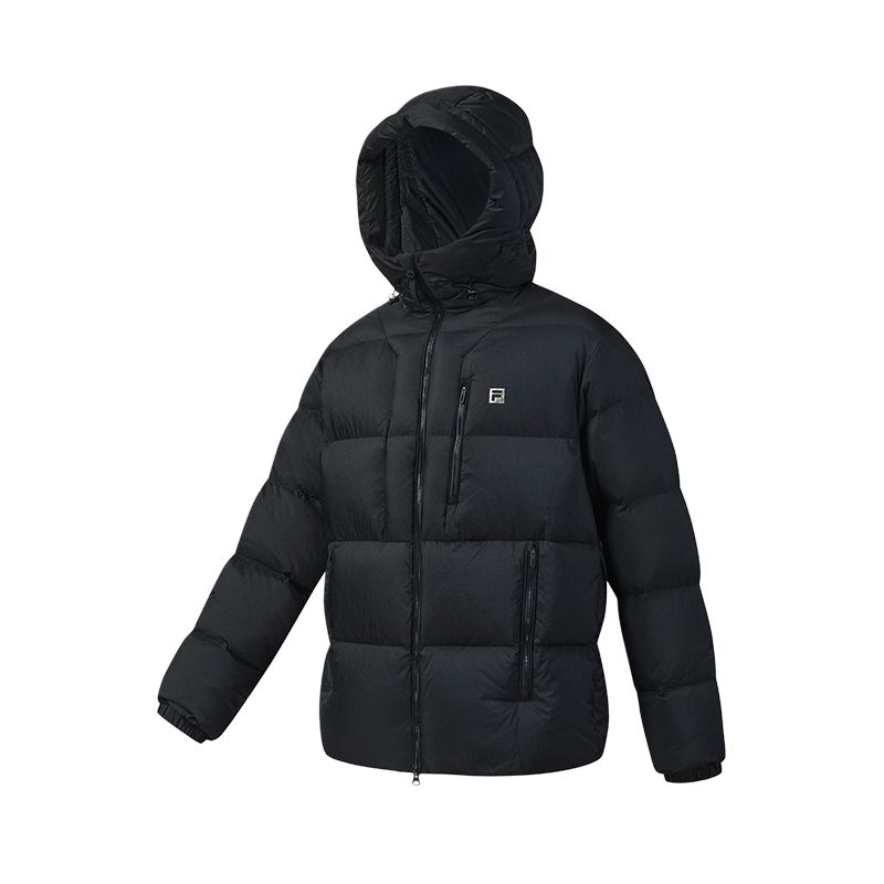 New FILA Fitness Down Jackets Men's Jet Black BK A51M541902F-BK