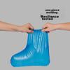 BWNK Disposable Rain Shoe Covers, 20-Pack, Thick Waterproof Non-Slip Mid-Calf Plastic Overshoes for Men And Wome