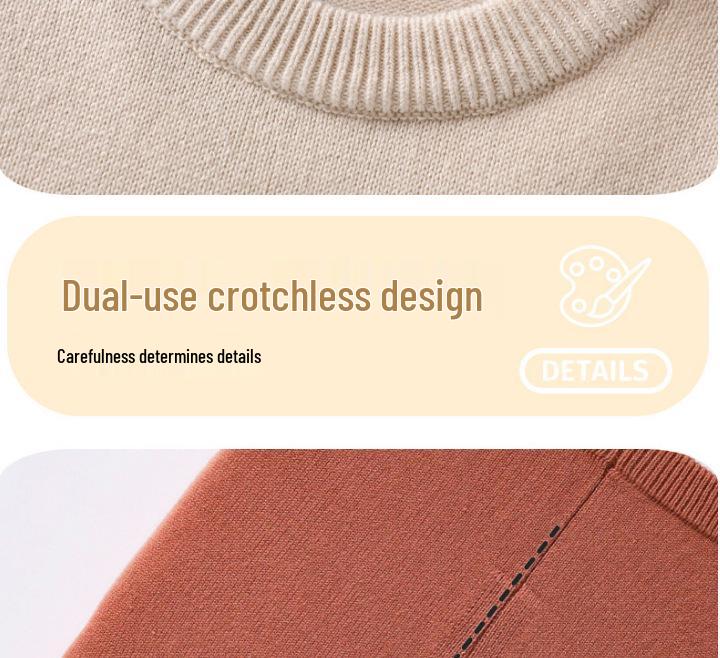 Autumn/Winter Cartoon Pullover Sweater Set for Toddlers