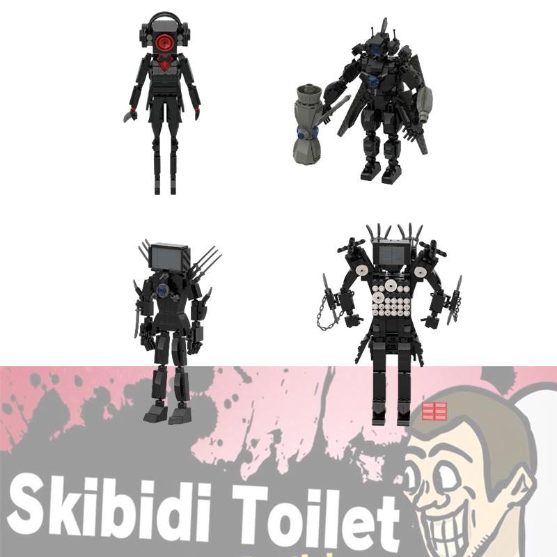 Toilet Skibidi Building Blocks Figure Plastic Toy Home Table Decoration Gift Boy
