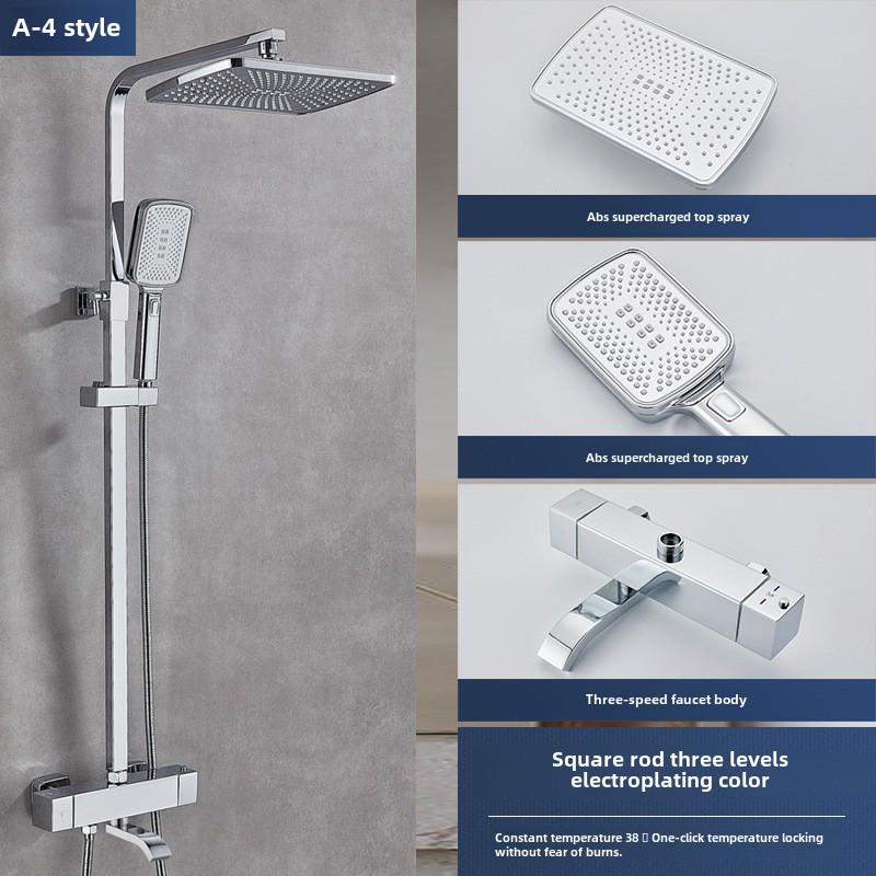 Thermostatic Shower Set with One-Touch Temp Lock & Boost Shower Head