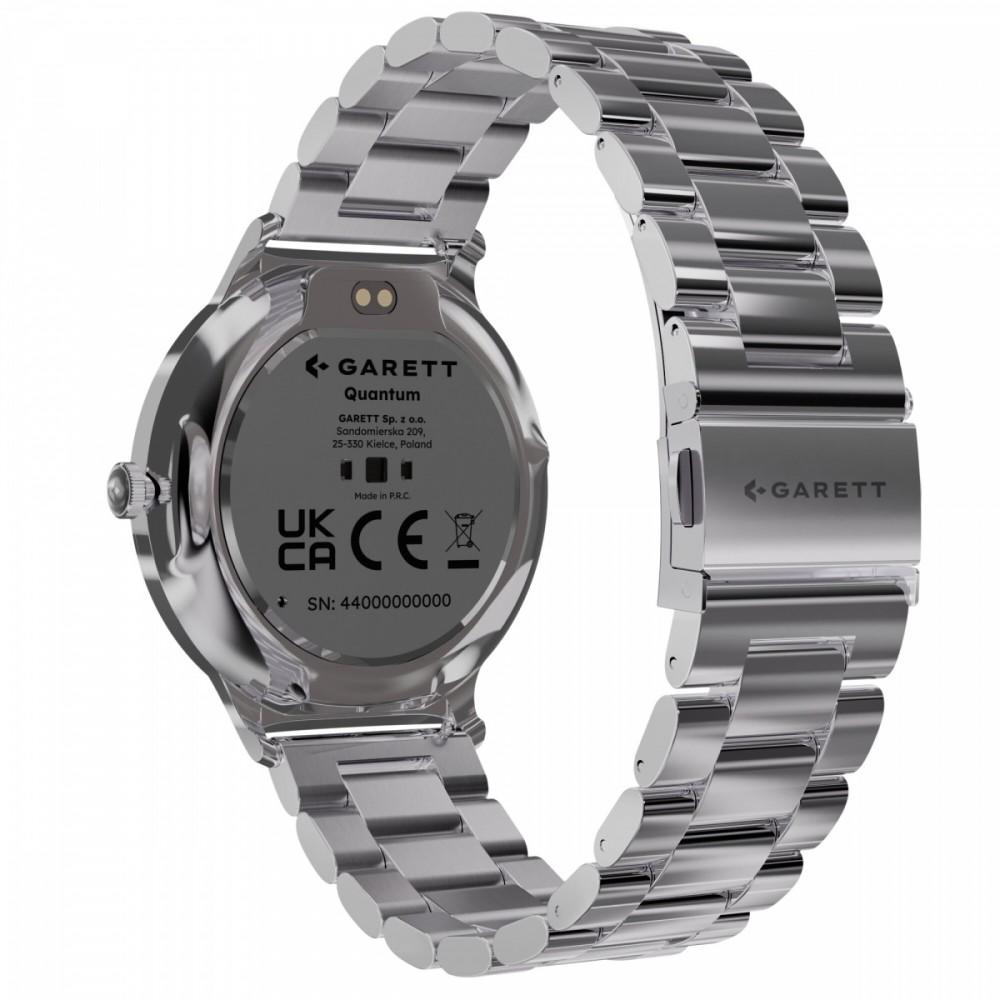 Smartwatch Quantum stalowy srebrny