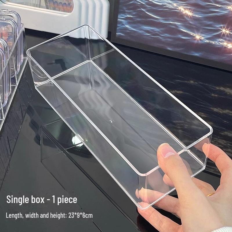 Acrylic Transparent Dust-Proof Rectangular Nail Storage Box