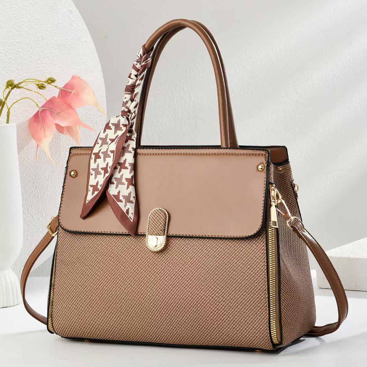 

Latest Design High Style Level Macaron Handbag Patchwork Embossed Shoulder Bag For Match The Large Capacity Crossbody Bag Trend .