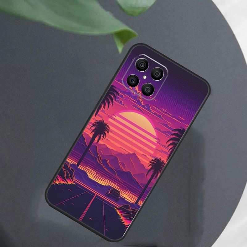 Synthwave Retro 80s Neon For Honor Magic 7 Lite 6 5 8 Pro Case For Honor 200 400 70 90 X8c X8b X9a X9b X9c X9d Win RT